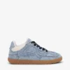 08 Denim Raw Edge Sneakers