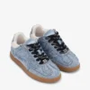 08 Denim Raw Edge Sneakers