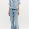 08 Denim Raw Edge Sneakers