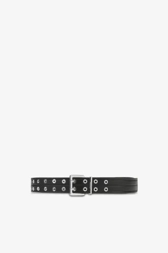 Black Double Eyelet Belt