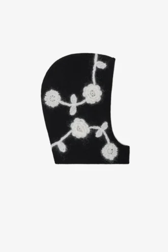 Black Flower Balaclava