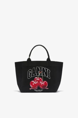Black Medium Cherry Tote
