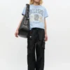 Black Nylon Elasticated Pants