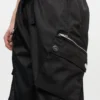 Black Nylon Elasticated Pants