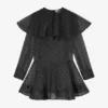 Black Organza Circle Collar Dress