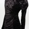 Black Ruched Mini Dress