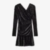Black Ruched Mini Dress