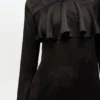 Black Ruffle Mini Dress