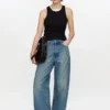 Black Soft Cotton Rib Tank Top