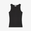 Black Soft Cotton Rib Tank Top