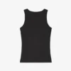 Black Soft Cotton Rib Tank Top