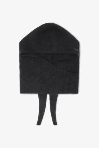 Black Soft Wool Balaclava