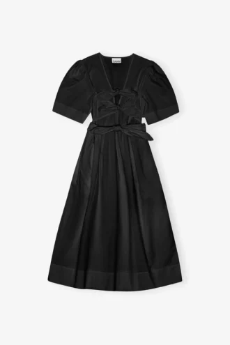 Black Stretch Cotton Dress