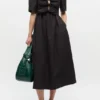 Black Stretch Cotton Dress