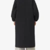 Black Tech Seersucker Oversized Shell Coat