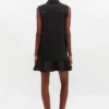 Black Twill Suiting Mini Dress