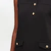 Black Twill Suiting Mini Dress