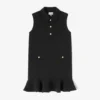Black Twill Suiting Mini Dress