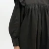 Black Washed Mini Shirt Dress