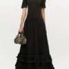Black Washed Smock Dress