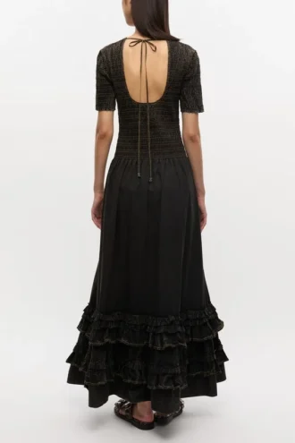 Black Washed Smock Dress