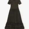 Black Washed Smock Dress