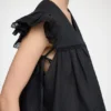Blouse in Black Linen