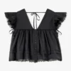 Blouse in Black Linen