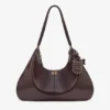 Brown Croco XXL Hobo Bag