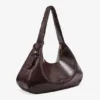 Brown Croco XXL Hobo Bag