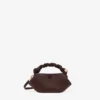 Brown Grained Mini Bou Bag