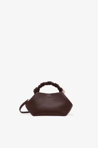 Brown Grained Small Bou Bag