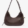 Brown Medium Laces Hobo Bag