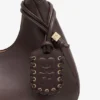 Brown Medium Laces Hobo Bag
