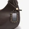 Brown Medium Laces Hobo Bag
