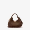 Brown Suede Mini Hobo Bag