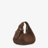 Brown Suede Mini Hobo Bag