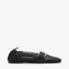 Buckle Strap Ballerinas in Black