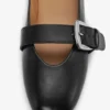 Buckle Strap Ballerinas in Black