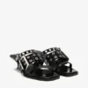 Buckle Strap Mule in Black
