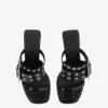 Buckle Strap Mule in Black