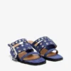 Buckle Strap Mule in Denim