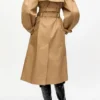 Camel Bonded Cotton Trench Coat