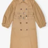 Camel Bonded Cotton Trench Coat