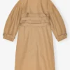 Camel Bonded Cotton Trench Coat