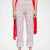 Capri Slim Jeans in Printed Denim