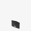 Card Holder in Grained Black with Gold