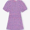 Check Suiting Mini Dress