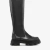 Cleated High Chelsea Boots in Black