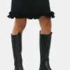 Cleated High Chelsea Boots in Black